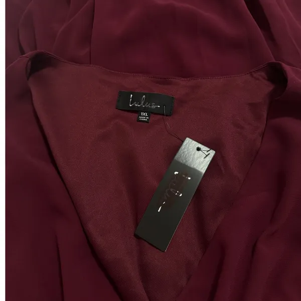 Lulus Lost in the Moment Burgundy Maxi Dress size 1XL NWT - Image 3