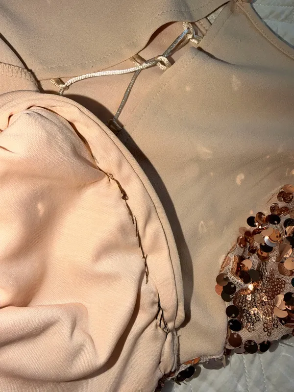 PrettylittleThing Rose Gold Sequin Mini Dress - Image 8