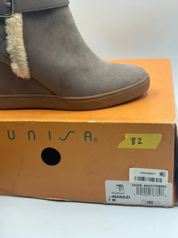 Unisa Madazi Taupe Wedge Booties 7M - Image 2