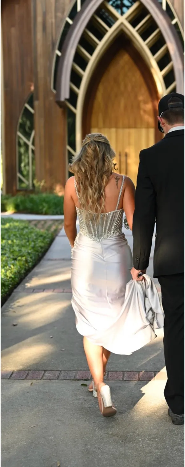 Silver prom dress Size 0 - Image 2