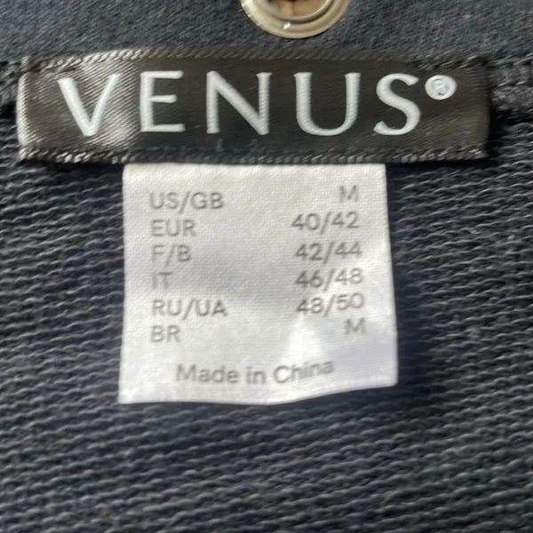 Venus Black Long Sleeve Top with Eyelet Detail - Image 2