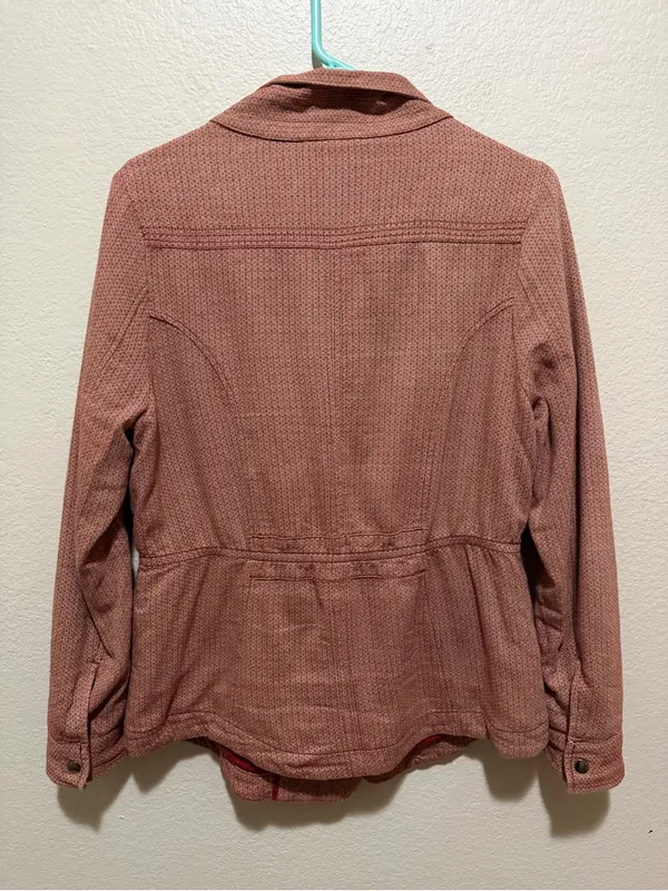 Aventura Organic Cotton Utility Jacket Safari Cargo Field Jacket Medium Y2K - Image 2