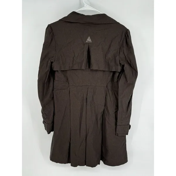 Sundance Double Breasted Overcoat Lightweight Brown‎ Size Medium Trench Catalog - Image 2