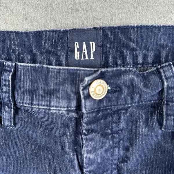 Gap Cutoff Corduroy Shorts Womens 10‎ Blue Stretch Raw Hem 3.5 Inseam Casual - Image 3