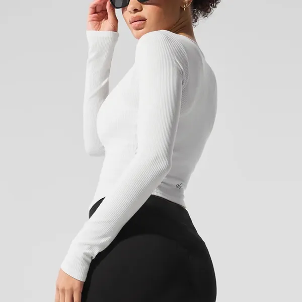Alo Yoga Ribbed Stardust Long Sleeve - Image 8