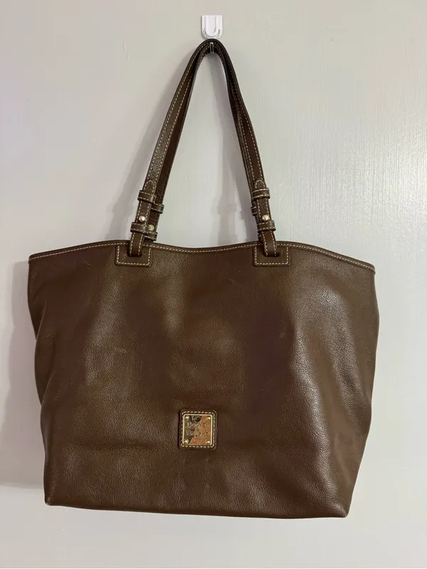Dooney & Bourke Chocolate Brown Leather Shoulder Tote - Image 16