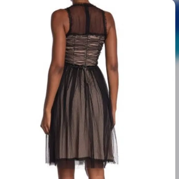 NWT Max‎ Studio Illusion Mesh Sleeveless Empire Dress Size 6 - Image 2