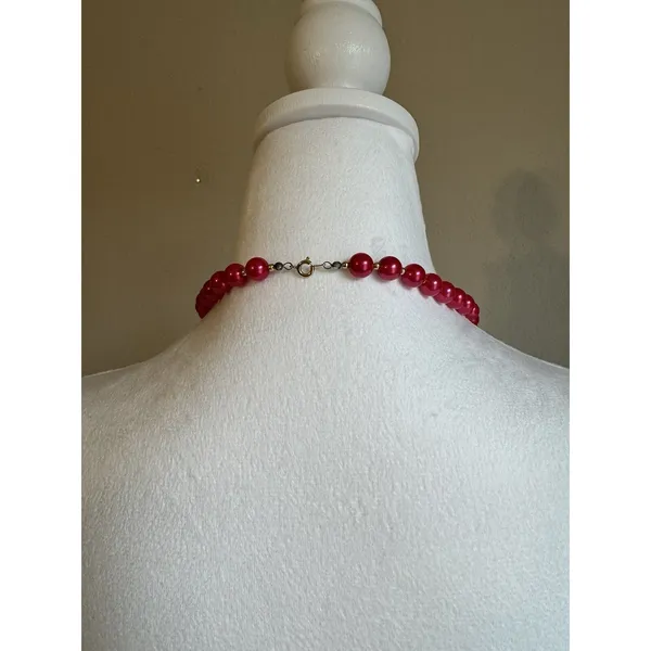 Pink And Gold Beaded Necklace - Image 3