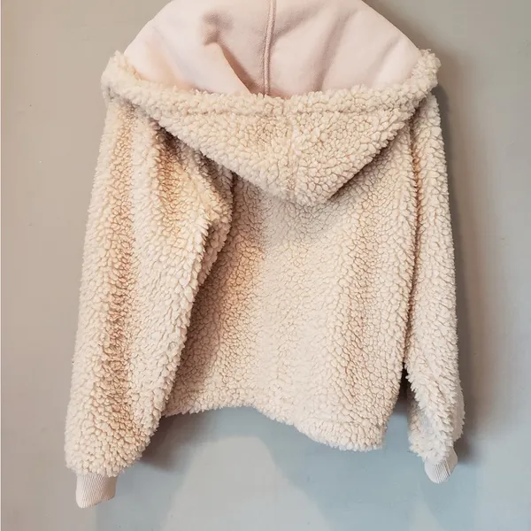 Abercrombie & Fitch Women's Camel Teddy Jacket - Image 3