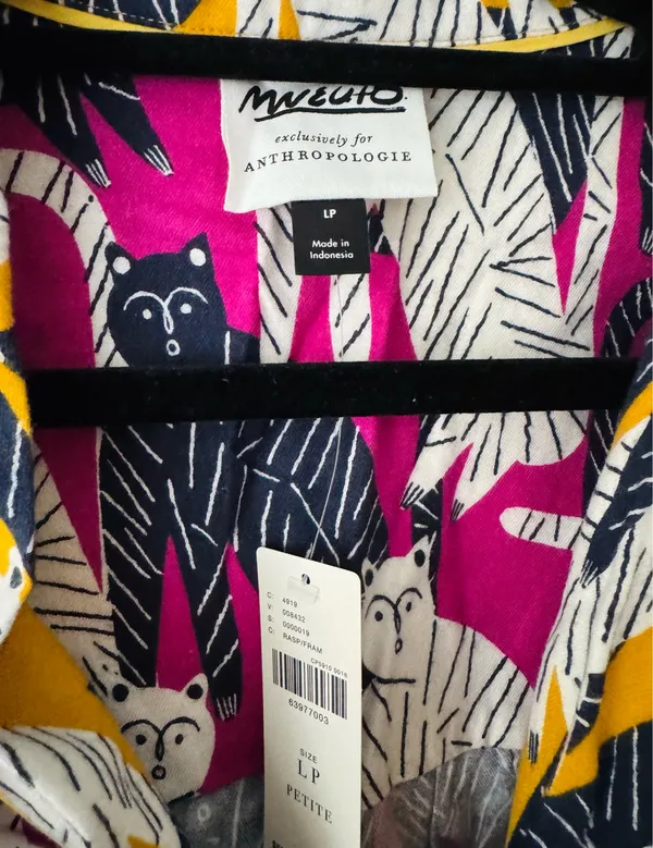 Anthropologie Marcello Velho Flannel Shirt, Size LP - Image 10