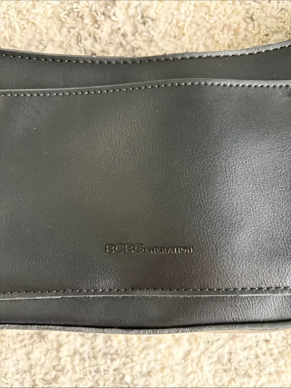 BCBGeneration Classic Black Baguette Shoulder Bag Y2K - Image 2