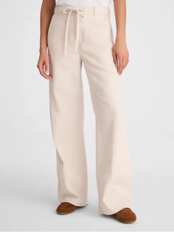 Madewell Ultimate Wide Leg Pant Cream Vintage Canvas Airy Denim NZ211 Size 28 - Image 2