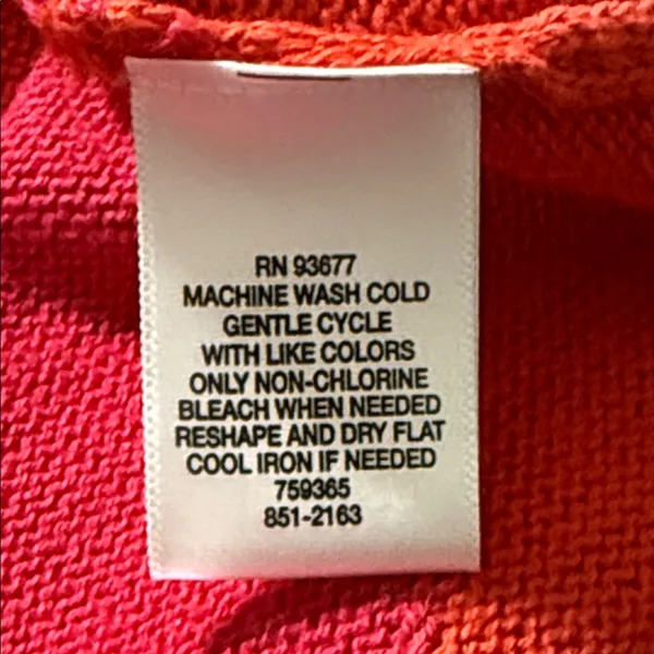 Liz Claiborne women’s size XL pullover pink orange chevron sweater long sleeve - Image 5