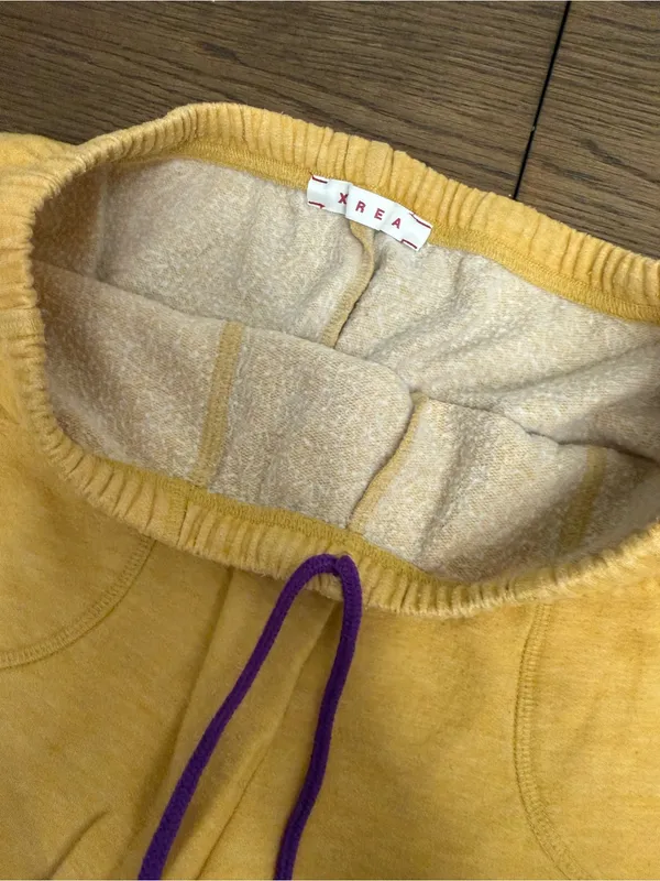 XiRENA Yellow Sweatshirt & Joggers Set with Purple Stripe - Image 3