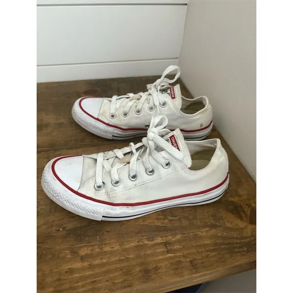 Converse Chuck Taylor All Star Low‎ Top White Sneakers Size 6 Unisex - Image 4