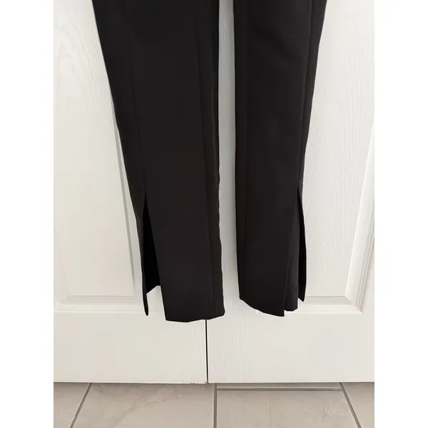 NBD Leena Strapless Black Crepe Jumpsuit Split Hem Straight Leg Cocktail Evening - Image 6