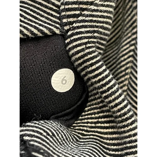 Lululemon Keep Up Crew Size 6 Black Stripe Cotton Fleece Athleisure Sweatshirt - Image 10