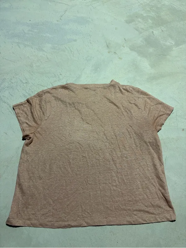 J. Crew linen tee linen yarns knit goods large pink - Image 8