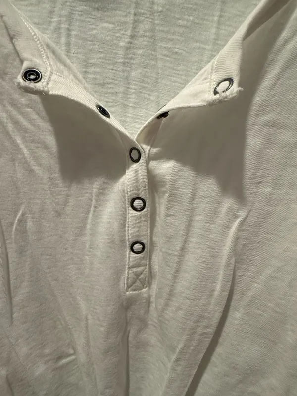 Aerie Long Sleeve Henley Top with Tie Front - Image 3