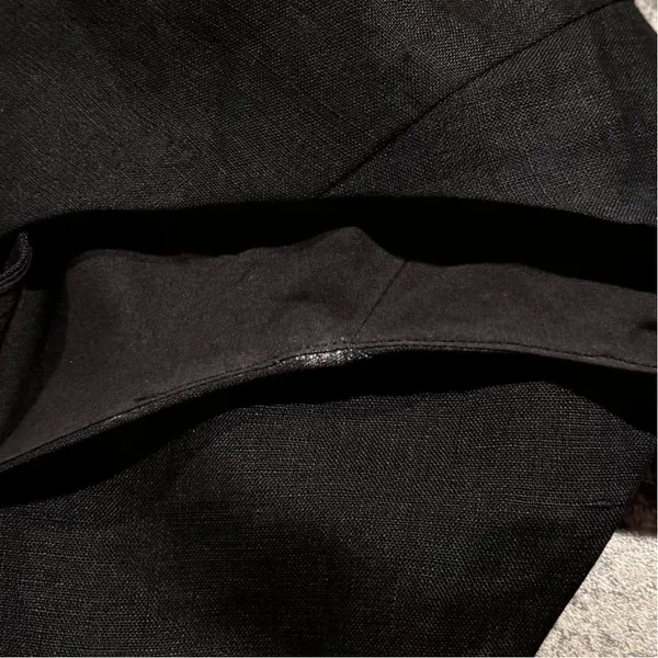 J Crew Little Black Dress Linen Midi Babydoll Y2K Minimalist Quiet Luxury 6‎ - Image 7