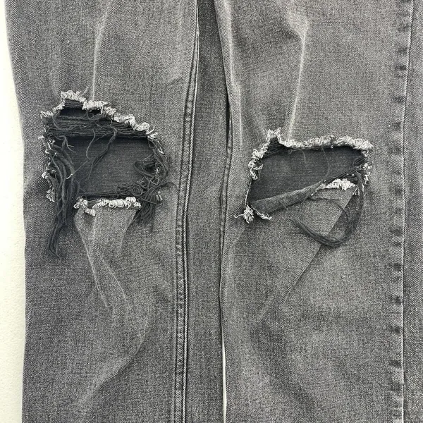 Abercrombie Fitch 26 2R The Ankle Straight‎ Ultra High Rise Jeans Distressed - Image 5