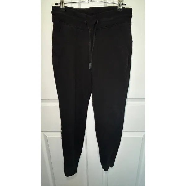 Lululemon Scuba Jogger‎ 6 Black High Rise Fleece Tapered Sweatpants Athleisure - Image 2
