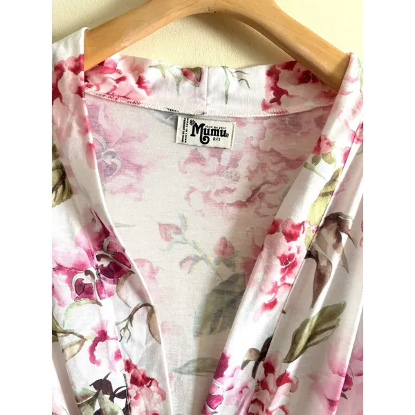 Show Me Your Mumu Brie Floral Robe Kimono Wrap Bridal OS‎ Rose - Image 5