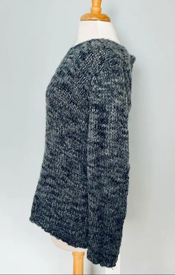 OC Gray Wool Knit Pullover Sweater Open Back Size L Size L - Image 4
