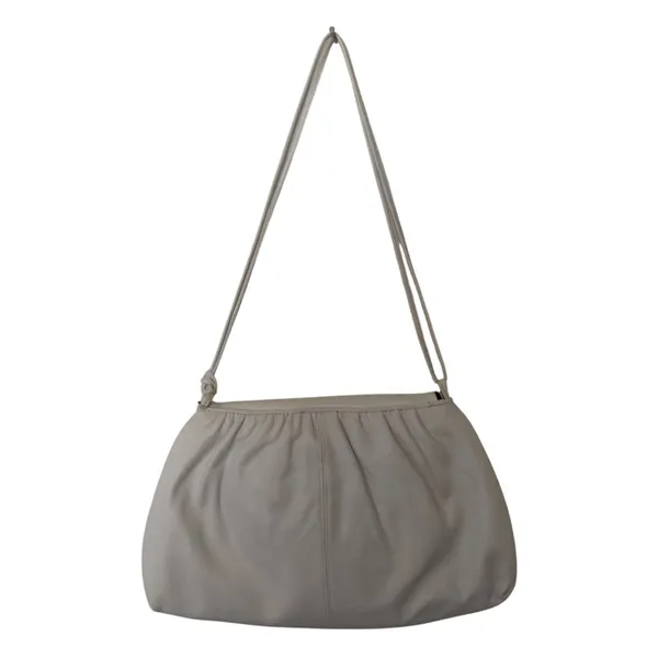 Vintage Aspects White Faux Leather Shoulder Bag Ruched Flap Y2K 90s Style - Image 3