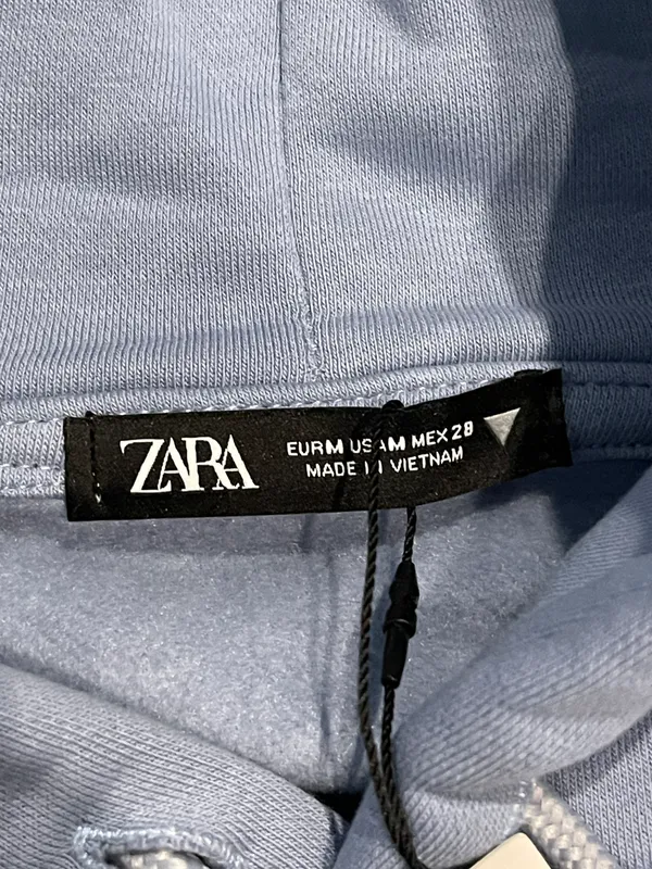 ZARA Long Sleeve Sweatsuit Set With Hoodie Size And Wide Pants Size M - Image 2