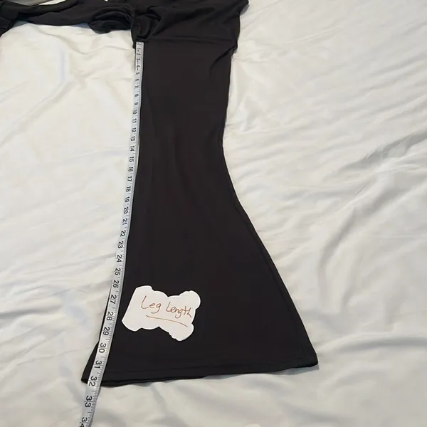 Satina size small black flare stretchy pants leggings EUC worn 3-4 times - Image 6