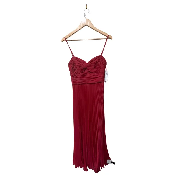 AQUA Pleated Chiffon Gown Size 4‎ - Image 4