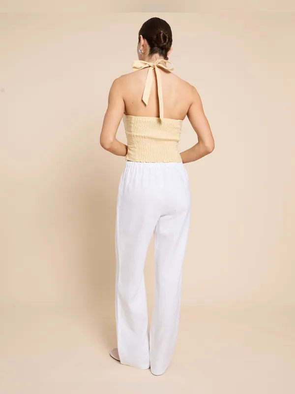 NWT Few Moda Paloma Linen Pant size XS white drawstring CAARA Tibi - Image 3