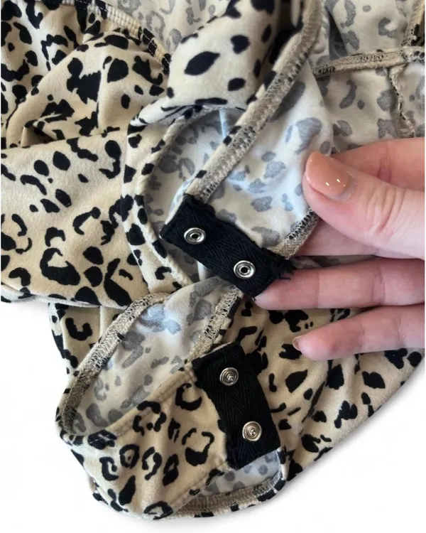 Le Lis One-Shoulder Bodysuit Cheetah M - Image 6