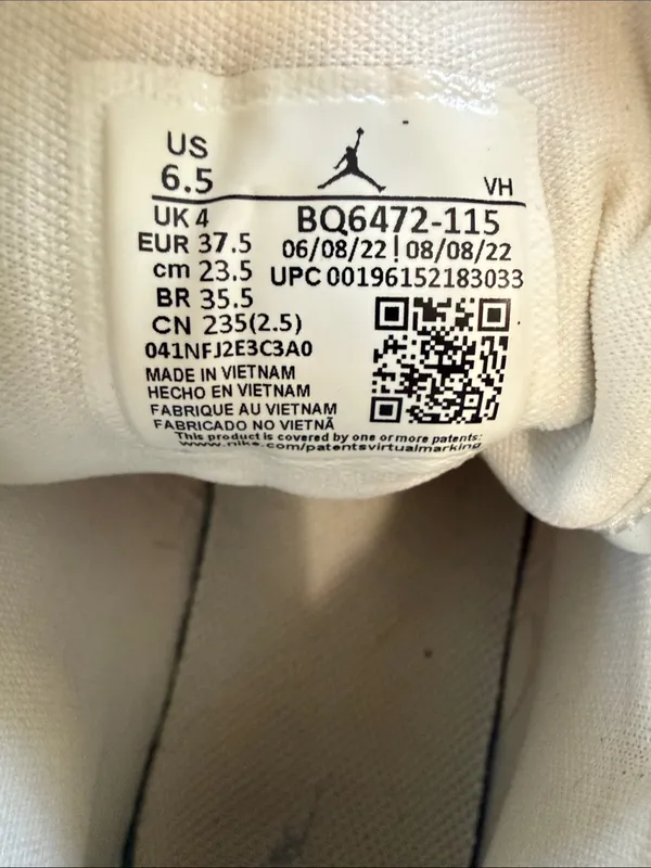Jordan women’s High-Top Sneakers - Gray and White - Image 5
