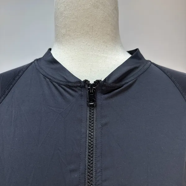 Niptuck Swim‎ Long Sleeve Full Zip Sun Safe Rashgurad Top Black Size 10 Jacket - Image 2