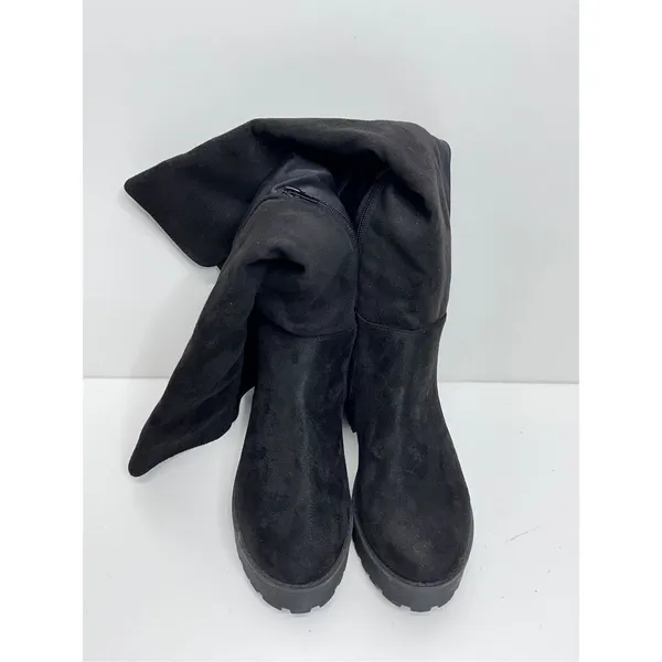 Dirty Laundry Knee High‎ Boots Womens Black Platform Size 6.5 Side Zip Closure - Image 4