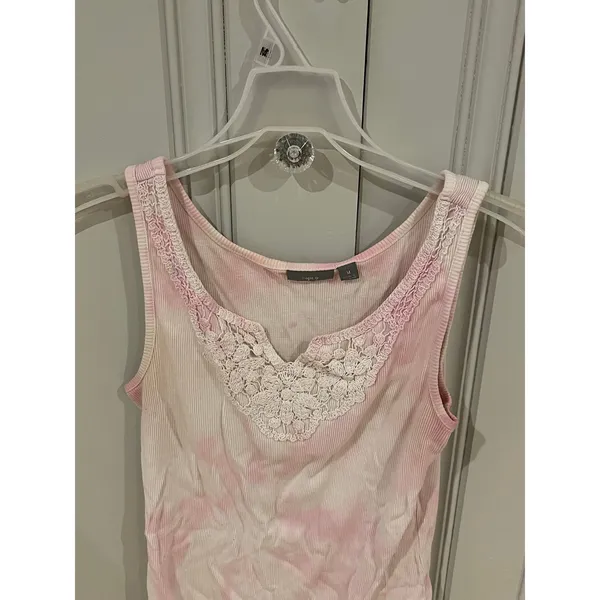 Apt. 9 Pink and white tie dye tank top size medium - Image 4