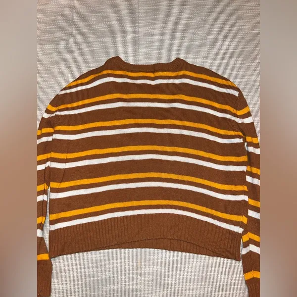 Garage Brown‎ Striped Cropped Sweater Size P/S (XS/S) - Image 2