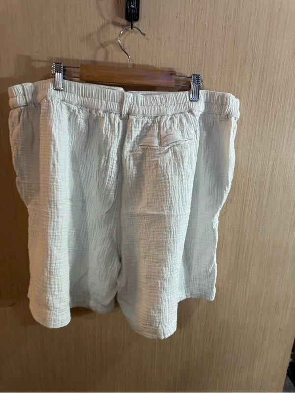 Women’s aerie Cotton White Gauze Relaxed Shorts Size XL - Image 2