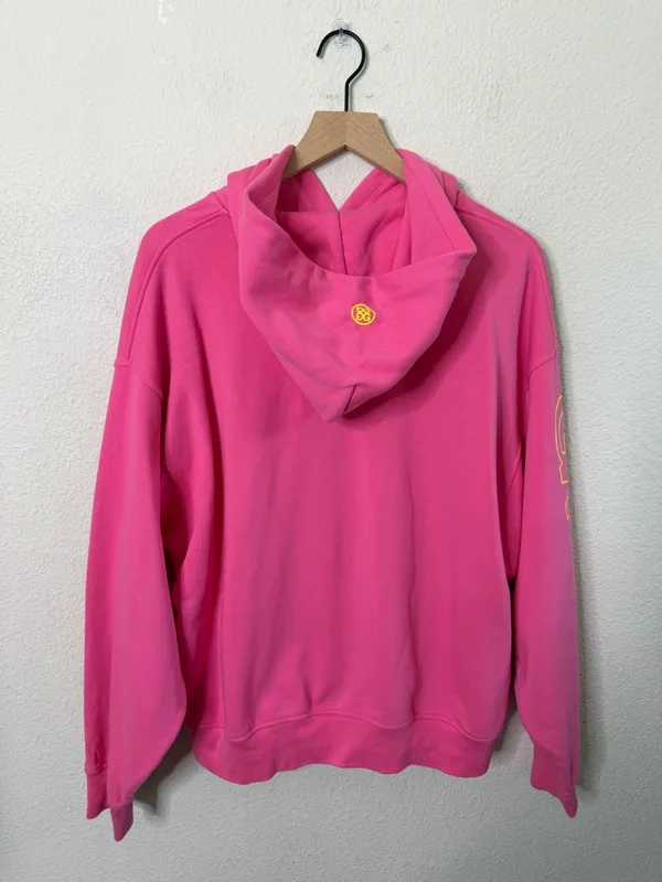 G/Fore Girl Golfer Sweatshirt Knockout Pink French Terry Hoodie Womens Size L - Image 8