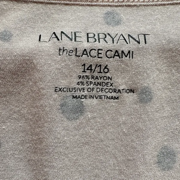 Y2K Lane Bryant Lace Cami Pink Polka Dot Tank Plus 14/16‎ Coquette Soft Girl Top - Image 7