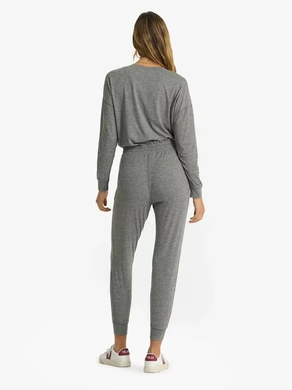 NEW Vuori Womens Jumpsuit Lux‎ Henley Heather Gray Size S - Image 2