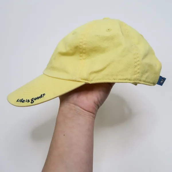 Vintage Y2K Life is Good Yellow Flip Flop Baseball Hat - Image 5