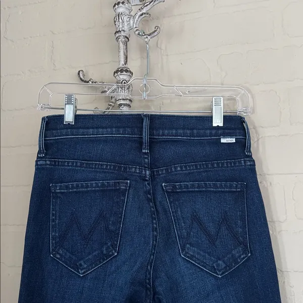 MOTHER Denim jeans the insider crop step gray movin on up stretch blue - Image 7