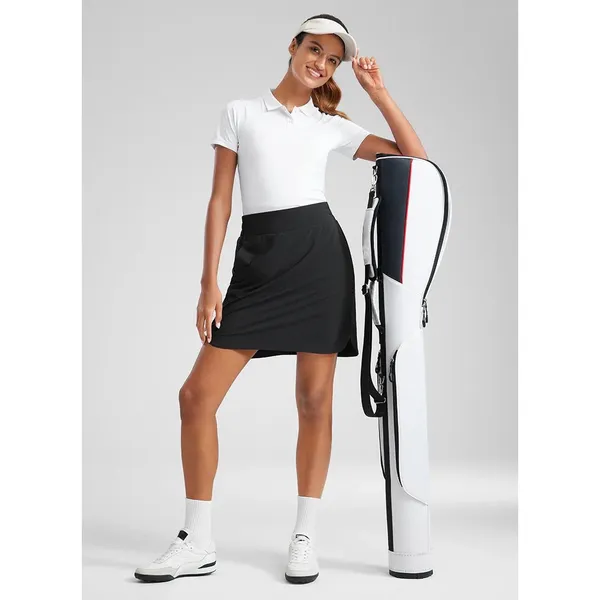 CRZ YOGA Black‎ Feathery-Fit Soft A Line Pocket Skirt 18'' Medium - Image 4