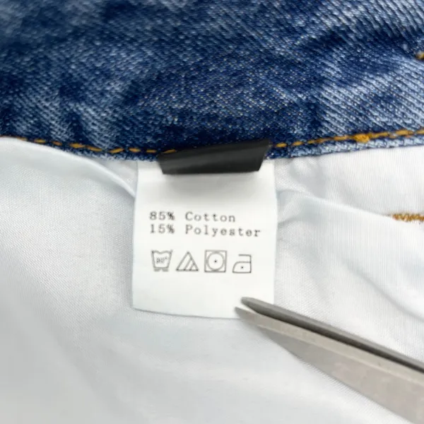 Barrel Leg Women Jeans‎ XS Y2K High Waisted Raw Hem Grunge Indie Go See Shein - Image 7