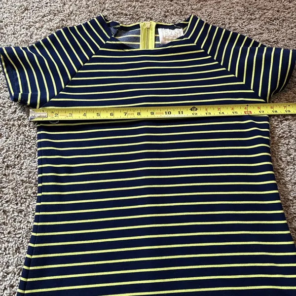 Sail to‎ Sable Striped Navy Blue & Green T Shirt Dress Sz XS Resort Wear Beach - Image 5