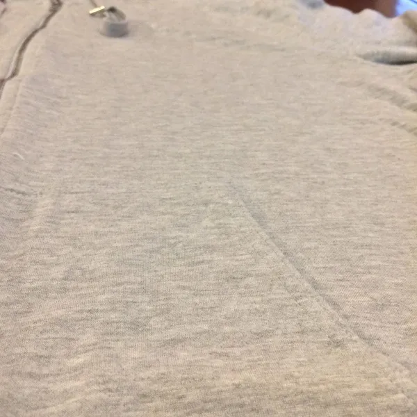Quince super soft fleece hoodie heather gray large - Image 4