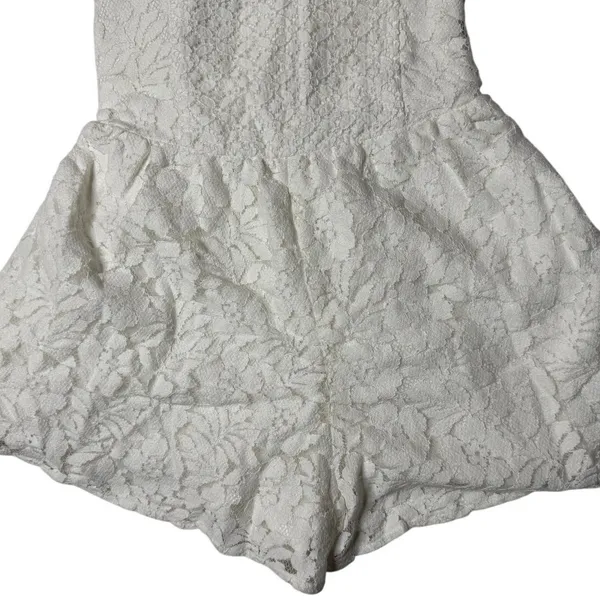 Abercrombie & Fitch White Floral Lace Romper Women’s XS Boho Coquette - Image 5